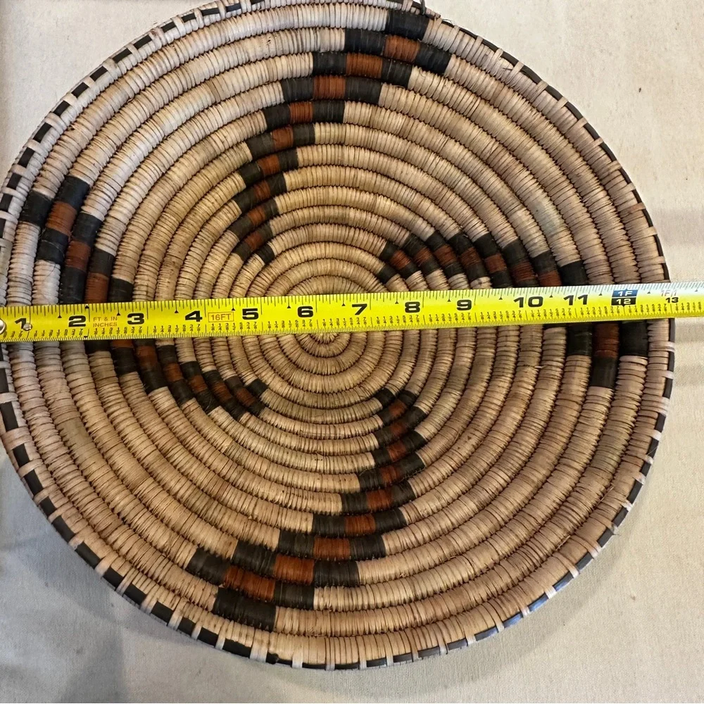 NWT Zambia, Africa Handmade Basket. Made by the Lozi people of southern Africa